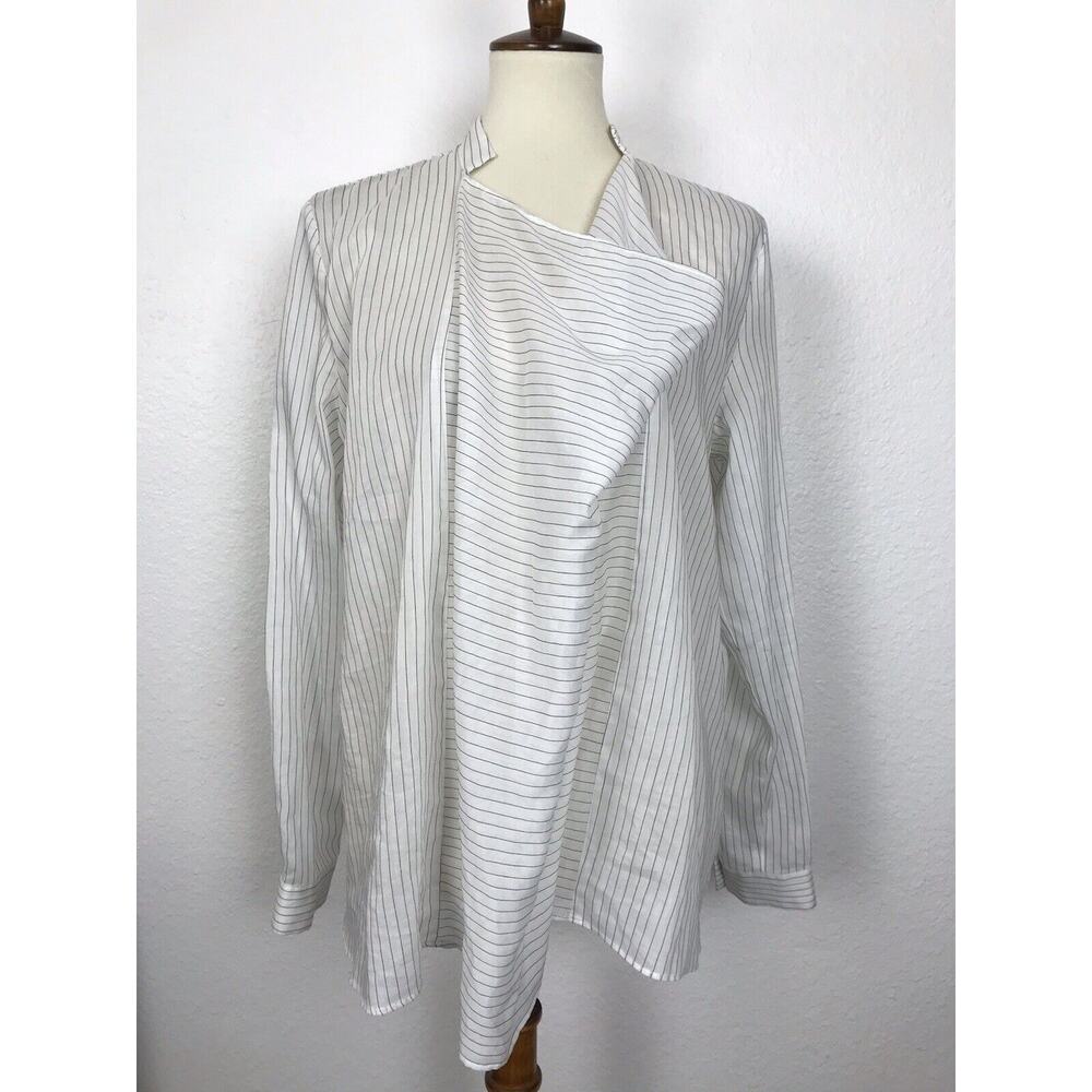 Liviana Conti Top Multicolor Striped Semi Sheer Pullover